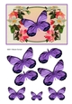 Assorted toppers and accessories - butterfly blooms - purple