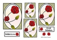 NOUVEAU ROSE - Pretty Nouveau Rose Toppers - Red