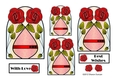 NOUVEAU ROSE - Pretty Nouveau Rose Toppers - Red