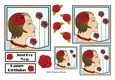 NOUVEAU ROSE - Pretty Nouveau Rose Toppers - Red