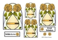 NOUVEAU ROSE - Pretty Nouveau Rose Toppers - Yellow