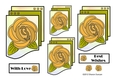 NOUVEAU ROSE - Pretty Nouveau Rose Toppers - Yellow