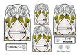 NOUVEAU ROSE - 4 Pretty Nouveau Rose Toppers - White