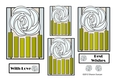 NOUVEAU ROSE - 4 Pretty Nouveau Rose Toppers - White