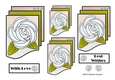 NOUVEAU ROSE - 4 Pretty Nouveau Rose Toppers - White