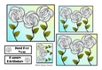 NOUVEAU ROSE - 4 Pretty Nouveau Rose Toppers - White
