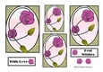 NOUVEAU ROSE - 4 Pretty Nouveau Rose Toppers - Pink