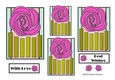 NOUVEAU ROSE - 4 Pretty Nouveau Rose Toppers - Pink