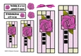 NOUVEAU ROSE - 4 Pretty Nouveau Rose Toppers - Pink
