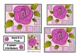 NOUVEAU ROSE - 4 Pretty Nouveau Rose Toppers - Pink