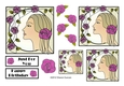 NOUVEAU ROSE - 4 Pretty Nouveau Rose Toppers - Pink
