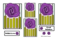 NOUVEAU ROSE - 4 Pretty Nouveau Rose Toppers - Purple