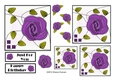 NOUVEAU ROSE - 4 Pretty Nouveau Rose Toppers - Purple