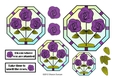 NOUVEAU ROSE - 4 Pretty Nouveau Rose Toppers - Purple