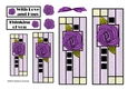 NOUVEAU ROSE - 4 Pretty Nouveau Rose Toppers - Purple
