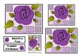 NOUVEAU ROSE - 4 Pretty Nouveau Rose Toppers - Purple