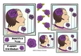 NOUVEAU ROSE - 4 Pretty Nouveau Rose Toppers - Purple