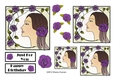 NOUVEAU ROSE - 4 Pretty Nouveau Rose Toppers - Purple