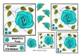 NOUVEAU ROSE - 4 Pretty Nouveau Rose Toppers - Turquoise