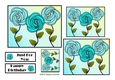 NOUVEAU ROSE - 4 Pretty Nouveau Rose Toppers - Turquoise