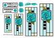 NOUVEAU ROSE - 4 Pretty Nouveau Rose Toppers - Turquoise