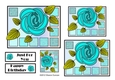 NOUVEAU ROSE - 4 Pretty Nouveau Rose Toppers - Turquoise