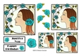 NOUVEAU ROSE - 4 Pretty Nouveau Rose Toppers - Turquoise