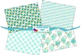 NOUVEAU ROSE PAPER KIT - 4 PAGES - turquoise