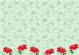 VINTAGE CHRISTMAS BACKING PAPER A4 - Poinsettia Border - Green
