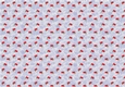 VINTAGE CHRISTMAS BACKING PAPER A4 - Poinsettia - Blue