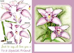 Stunning Pink Orchid Decoupage