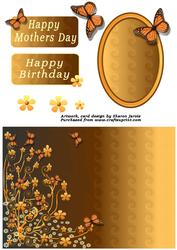 Chocolate Orange Butterflies and Flowers