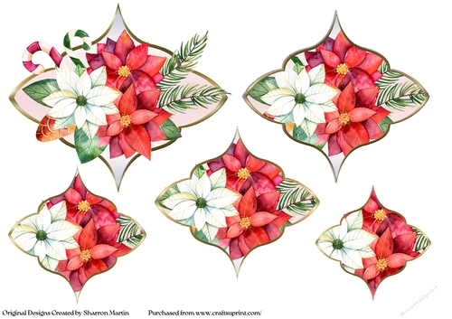 Christmas Poinsettia Pyramid 