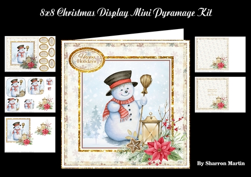 8x8 Christmas Display Mini Pyramage Kit - x5 A4 sheets 