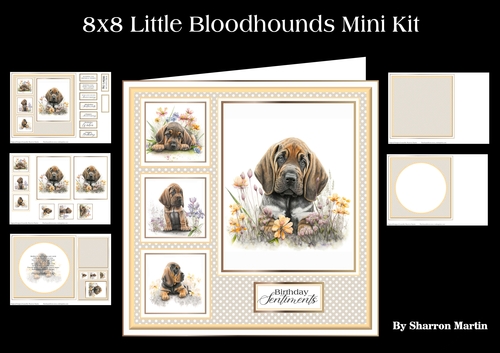 8x8 Little Bloodhounds Mini Kit - x5 A4 sheets 