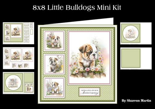 8x8 Little Bulldogs Mini Kit - x5 A4 sheets 