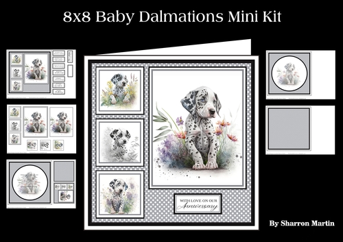8x8 Baby Dalmation Mini Kit - x5 A4 sheets 