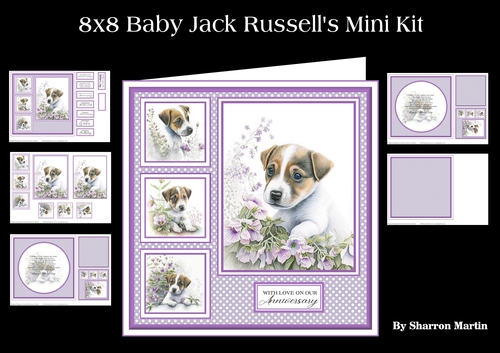 8x8 Baby Jack Russells Mini Kit - x5 A4 Sheets 