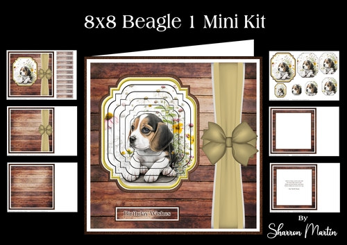 8x8 Beagles 1 Mini Kit - x6 A4 sheets  
