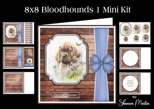 8x8 Bloodhounds 1 Mini Kit - x6 A4 sheets 