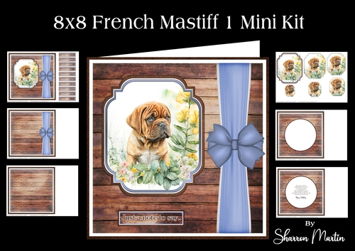 8x8 French Mastiff 1 Mini  Kit - x6 A4 sheets 