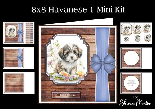 8x8 Havanese 1 Mini  Kit - x6 A4 sheets 