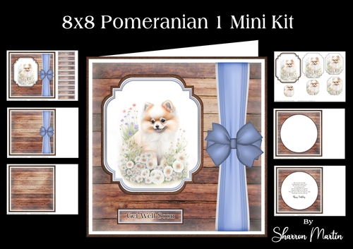 8x8 Pomeranian 1 Mini Kit - x6 A4 Sheets 