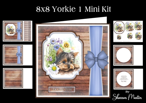 8x8 Yorkie 1 Mini Kit - x6 A4 Sheets 
