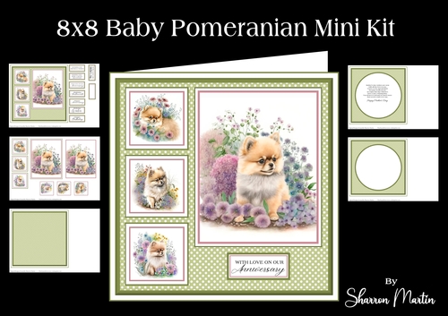 8x8 Baby Pomeranian Mini Kit - x5 A4 sheets 