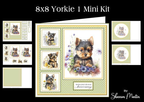 8x8 Yorkie Mini Kit - x5 A4 Sheets 