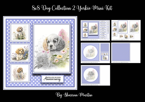 8x8 American Cockers Blonde Mini Kit - x5 A4 Sheets 