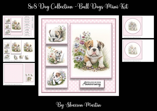 8x8 Bull Dogs Mini Kit - x5 A4 Sheets 