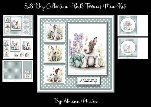 8x8 Bull Terriers Mini Kit - x5 A4 Sheets 
