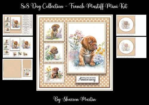8x8 French Mastiff Mini Kit - x5 A4 Sheets 